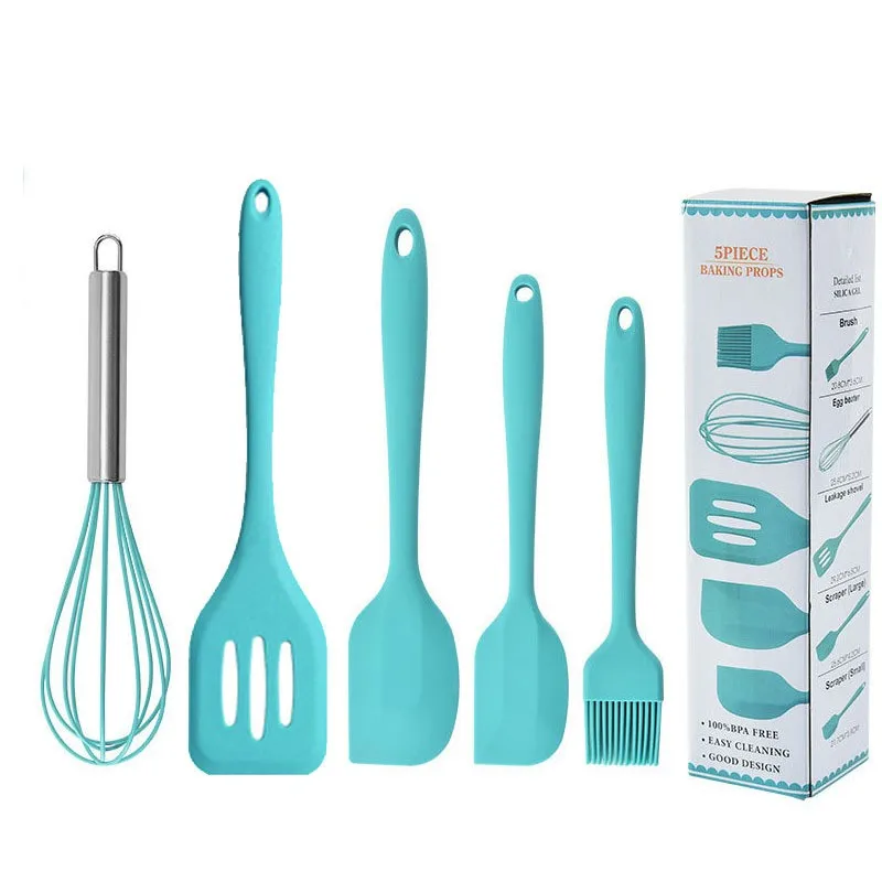 Silicone Kitchen Utensils Cooking Tools Food Grade Silicone Kitchen Utensils Set of 5