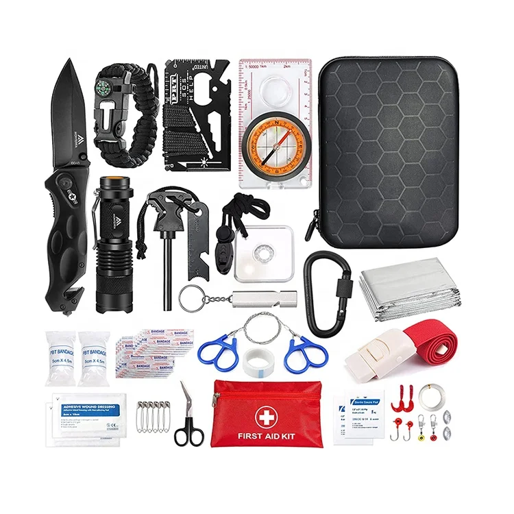 50 PCS Bug Out Bag Survival Kit Hiking Gear Emergency Outdoor Gear Equipment Tactical First Aid Kit