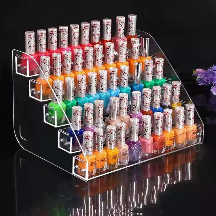 Acrylic Transparent Trapezoid Display Shelf Supermarket Front Shelf Small Shelf Multi-layer Chewing Gum Rack Nail Display Rack