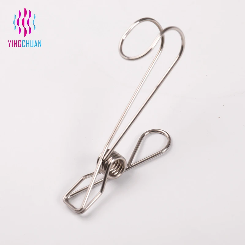 Wholesale Sale Stainless Steel Binder Clips Laundry Clothing Stainless Steel Pegs Shaped Clips