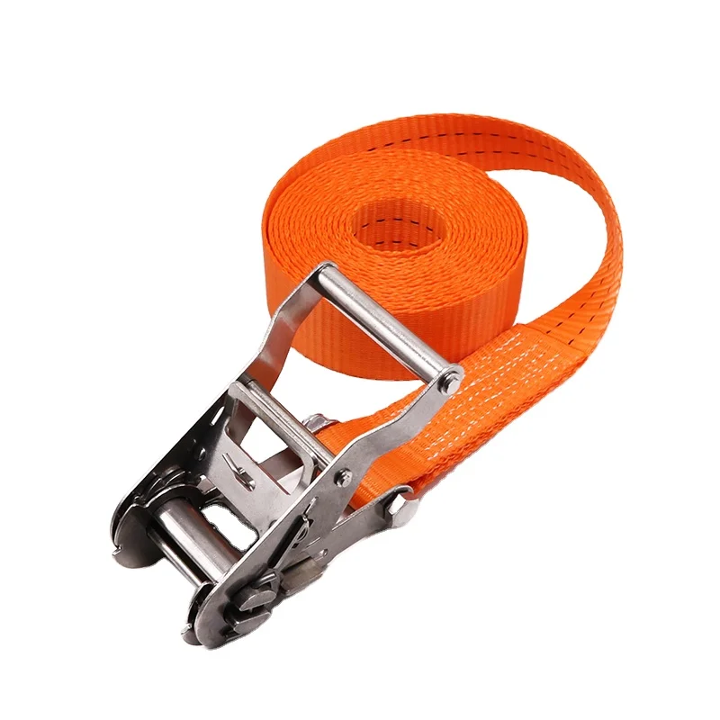 Heavy Duty 1.5' 38mm 2000kgs Stainless Steel Rachet Buckle Cargo Lashing Belt Transport Strap Endless Ratchet Tie Down Straps