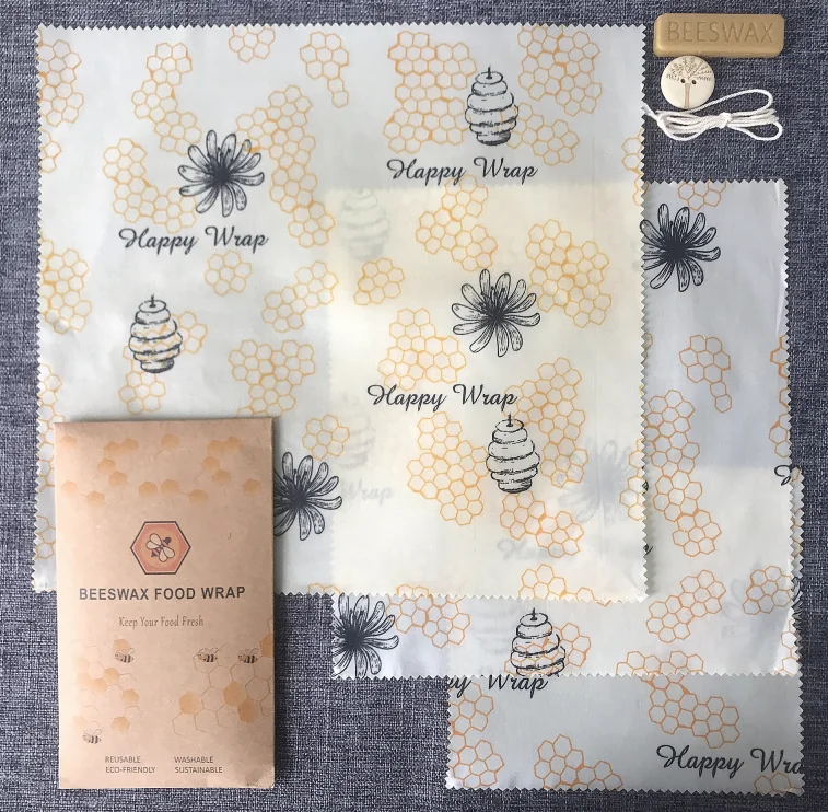 
Eco friendly beeswax Assorted 6 beeswax food wrap custom set 