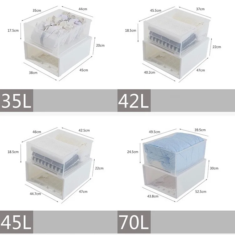 
Wholesale hot sell stackable plastic storage drawers wheels cabinet 