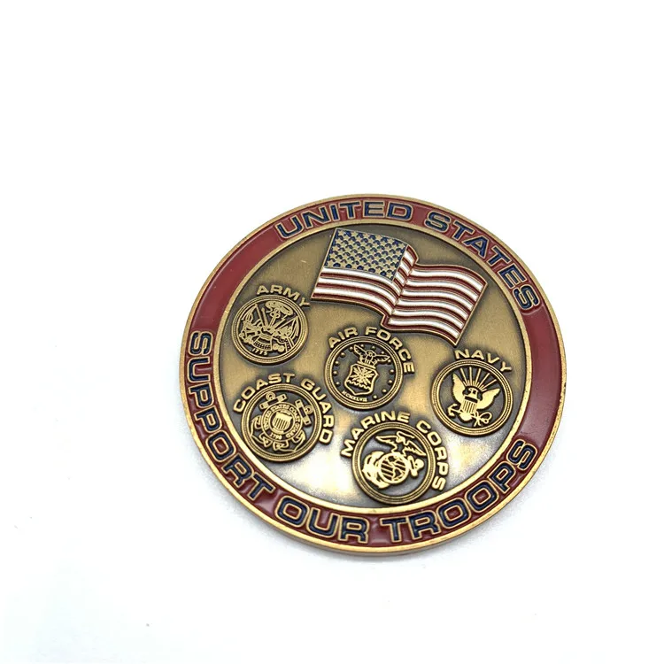 High quality metal crafts air coin custom antique united states pilot souvenir coins for sale
