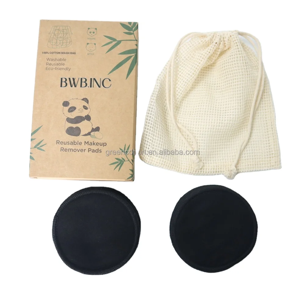 Greencotton Washable Facial Cleaning Bamboo Reusable Cotton Round Makeup Remover Pad