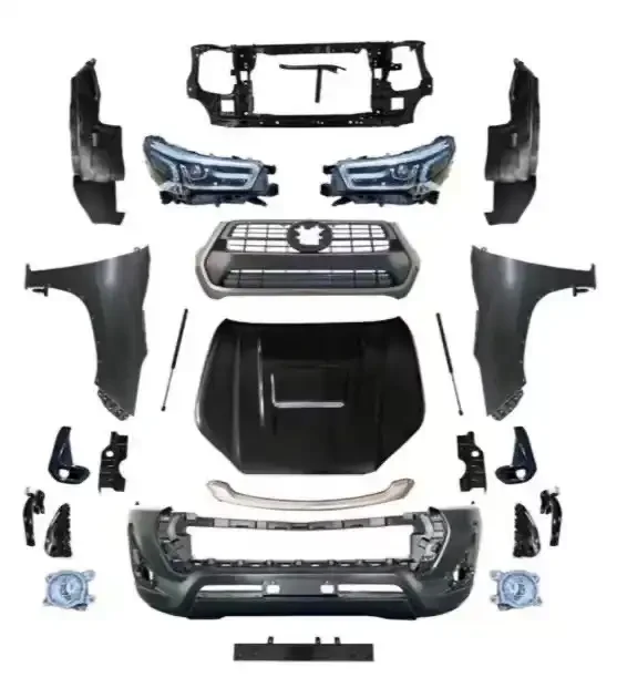 Large Cargo Vehicles Pickup Body kit Bodykit for Toyota Hilux Vigo 2004-2016 change to Hilux Rocco 2021 PP Material High Quality
