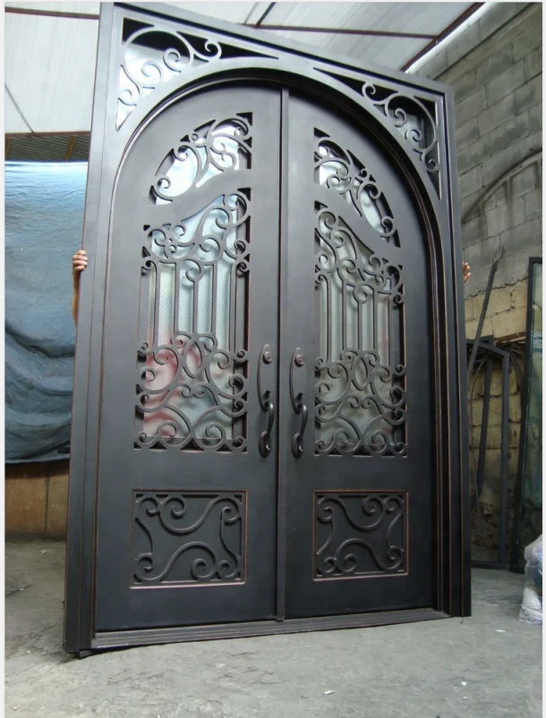 
Exterior Wrought Iron Doors Grill Door Design Guangzhou Manufacturer 