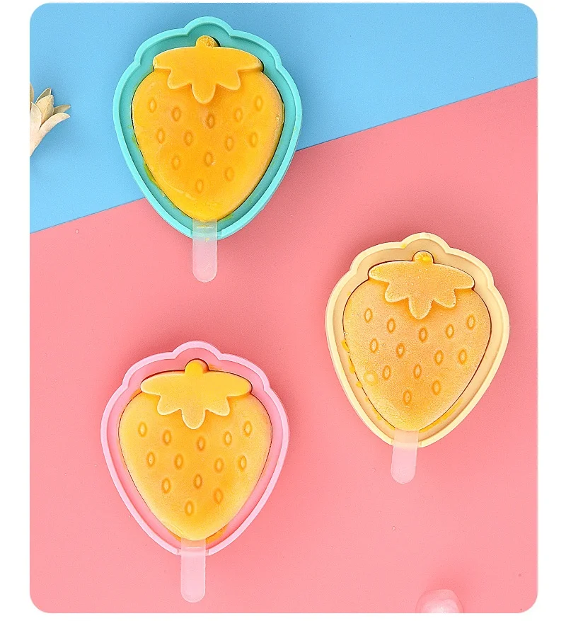 Силиконовые Эскимо арбуз и клубника и ананас формы наборы и сделать ваше мороженое дома
