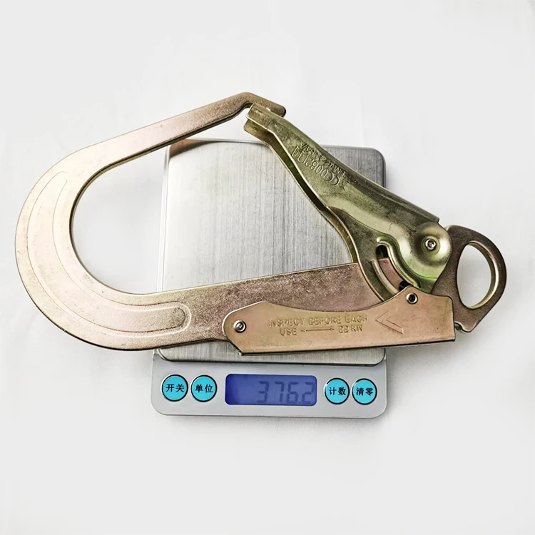 22kn large snap hook Forged heavy-duty safety rings chain and sliding hooks 23kn Auto Locking Safety Large Scaffold Hook For Fall Protection