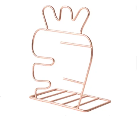 Modern Decorative Carrot Metal Bookends for Bedroom Library Office School Book Display Desktop Organizer Gift