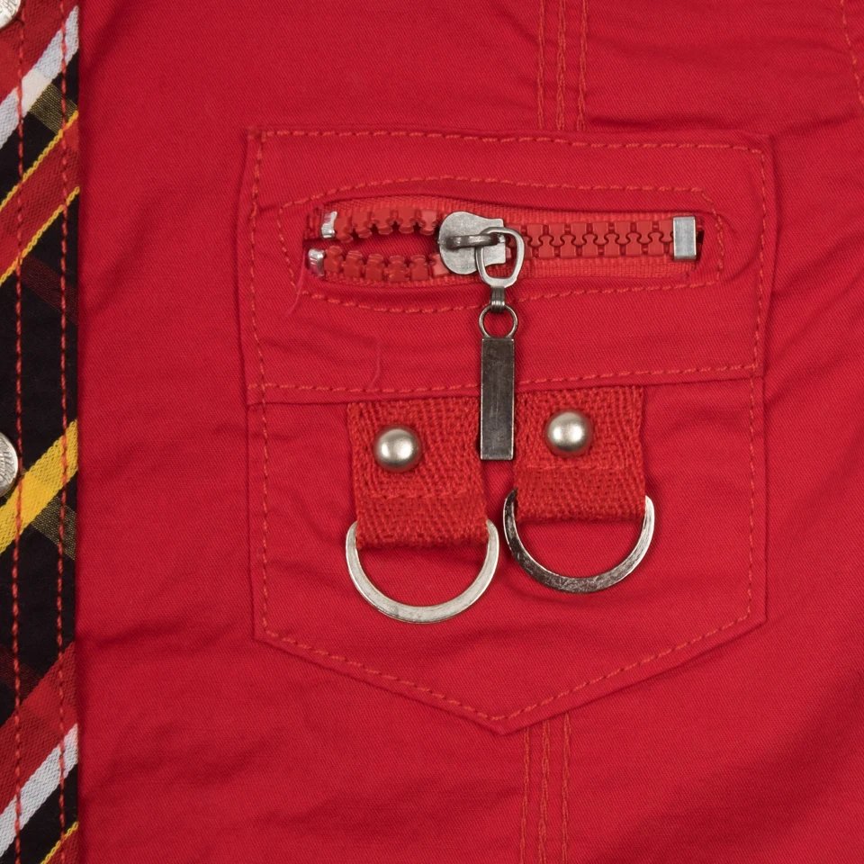 
Button Down Shirt Short Sleeve Cotton Boys Casual Top Blouse Shirts plaid zipper Pocket Technics Style 