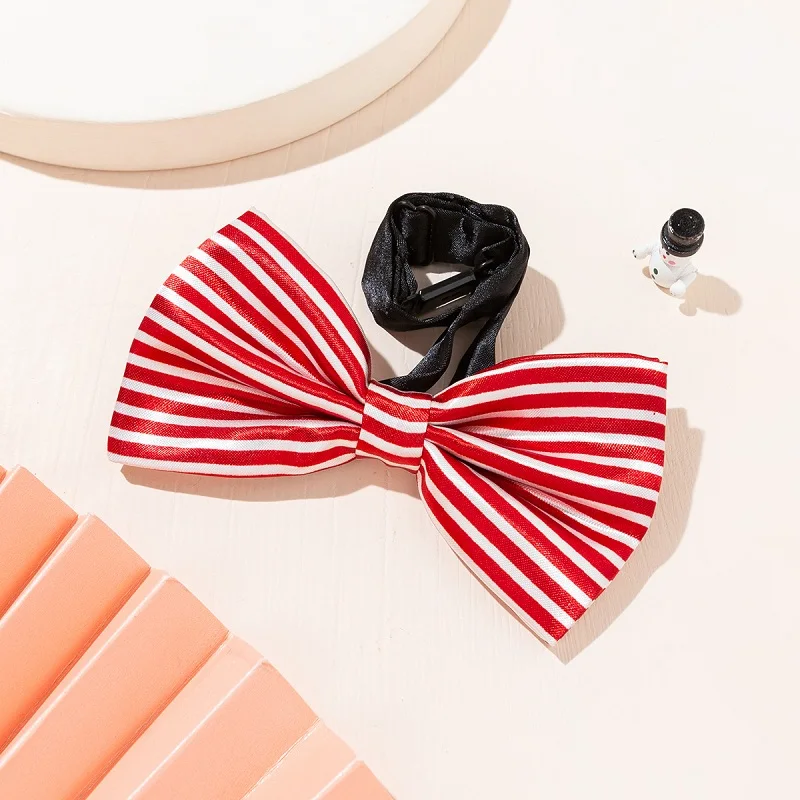 Party Ties Bow Cravat Striped Christmas Cravat Ties Printed Polyester Jacquard Party Bow Ties Boys Girls Men Women Cravats