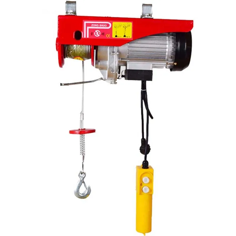 Custom Pa300-25 220v Fixed Mini Electric Wire Rope Hoist 300kg Small Electric Wench
