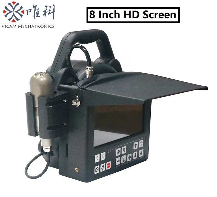 Vicam 45mm HD Dual Viewing Chimney Inspection Camera 20m Soft Cable 360 Degree Rodary Camera  8 Inch HD Chimney Cameras V8-45DC