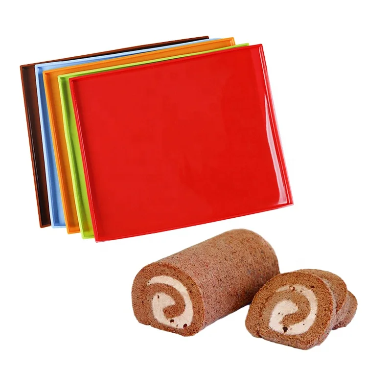 
OEM Custom Bakeware Pastry Baking Non-stick Silicone Swiss Roll Cake Mat 