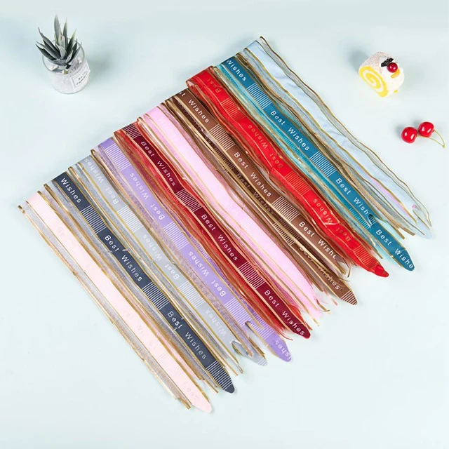 plastic decorative gift pull up bow flower wrap birthday valentines day decoration ribbon pull bow