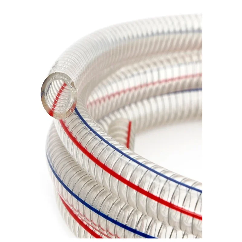 Spiral PVC Corrugate Hose Pvc Steel Wire Hose Food Grade Fiber Reinforced Hose