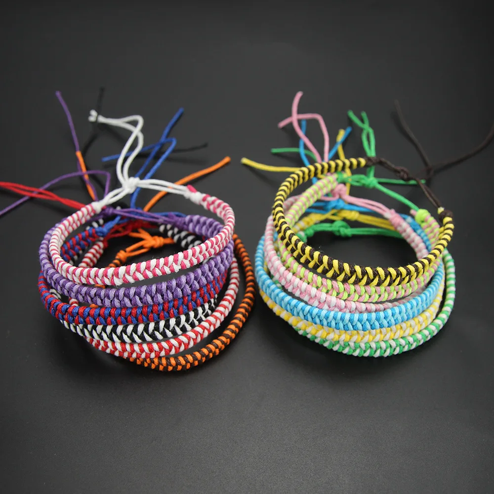 New rainbow bracelet Multicolor braided Bohemian Wish bracelet Nepalese bracelet