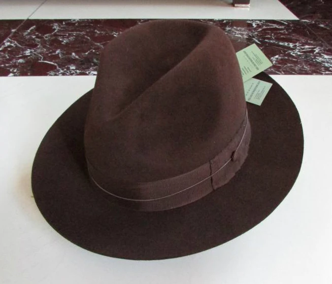 Модная мужская фетровая шляпа R124 Boutique из кроличьего бархата с большими полями