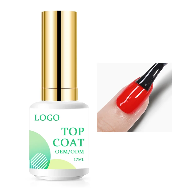 Manufacturer Professional Cosmetics Top Quality High Shinny Soaking Off Uv Gel Hema Free Top Coat Nail Gel Polish Beach