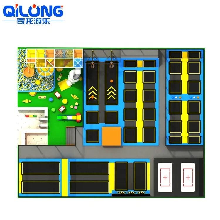 QILONG хорошее качество профессиональный новый дизайн Батутный парк Крытый