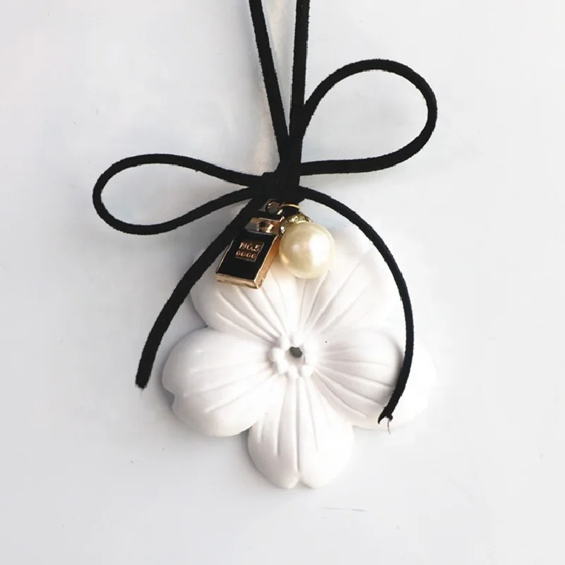 Ceramic Flower Style Hanging Ceramic Inside Automobile Interior Car Mirror Pendant