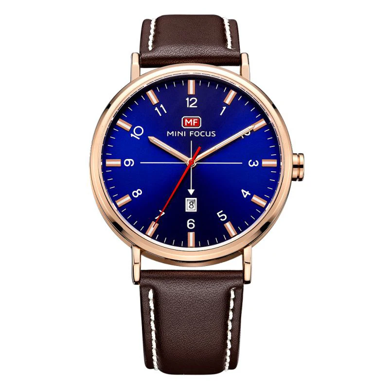 Часы Relojes Hombre Mini Focus MF0019G модный бренд мужские кожаные часы Роскошные Пользовательские логотипы кварцевые