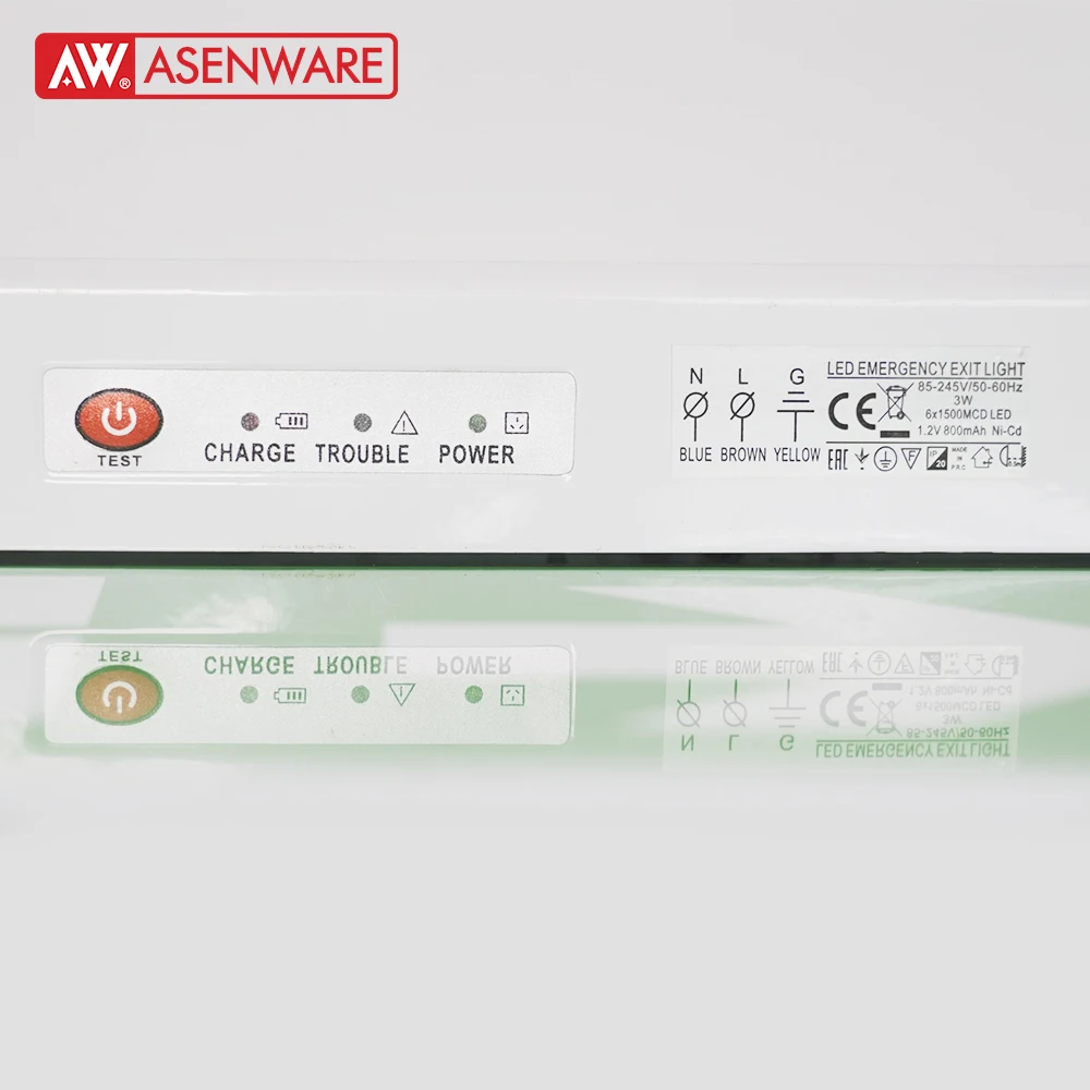 Aluminum Housing International Standard High Quality Edge Lit LED Exit Sign