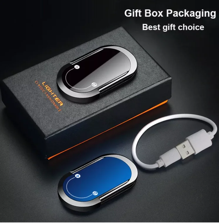Free Sample High Quality USB Fancy Lighters Rotating Mobile Phone Buckle Ring Holder Tungsten Ignition Cigarette Lighter