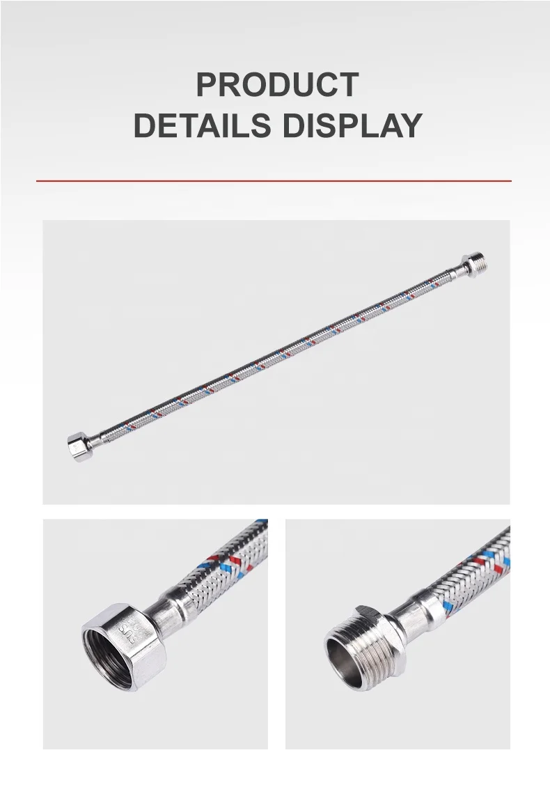 304 Stainless Steel Toilet Water Inlet Connector Wire Braided Flexible Hose Tube 29 m 30.5 m