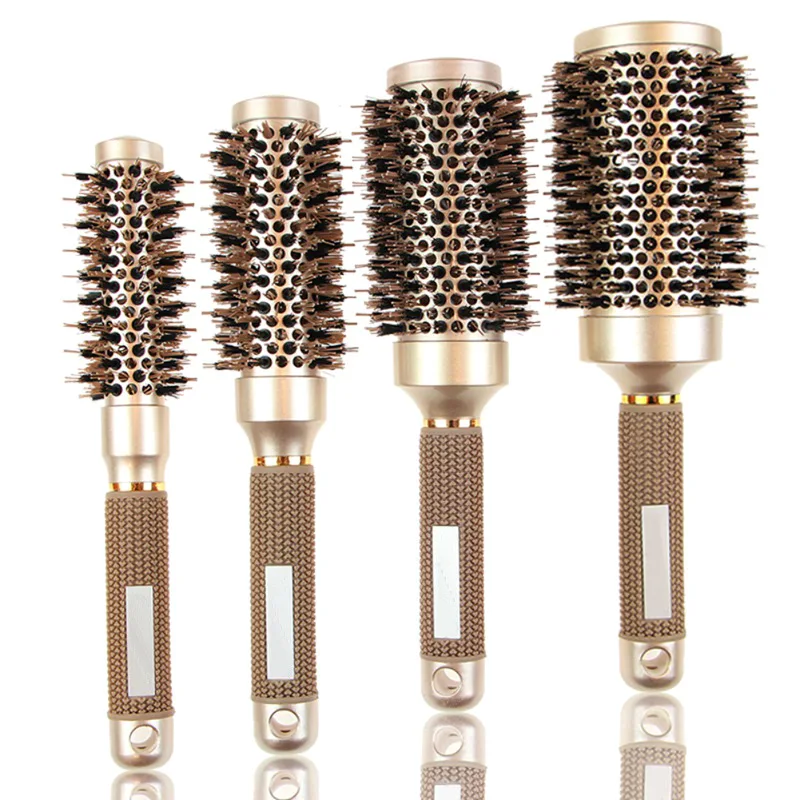 Wholesale Custom Logo Professional Round Hair Brush Ceramic Hair Brush Round 2021 Salon