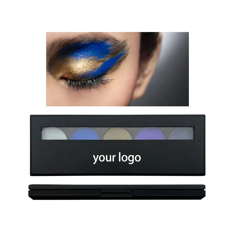 OEM/ODM Vegan 5 Colors Eyeshadow Palette High Pigment Customized Colors Eye Shadow With Private Label