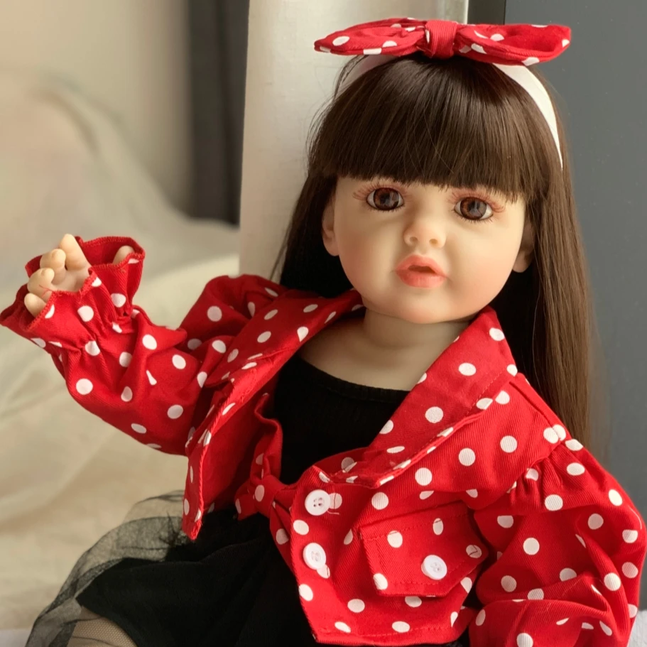 R&B Wet Girls Reborn Doll 60cm Baby Dolls Black 24 Inch Silicone Realistic Wholesale Kit Benes De Reborn Baby Dolls