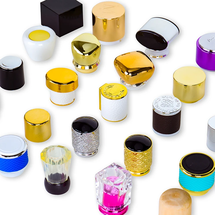 eu-beauty Perfume Cap Manufacturer Custom Logo Luxury 15mm Abs Aluminum Metal Gold Crimp Bottle Lid Magnetic Zamac Perfume Cap