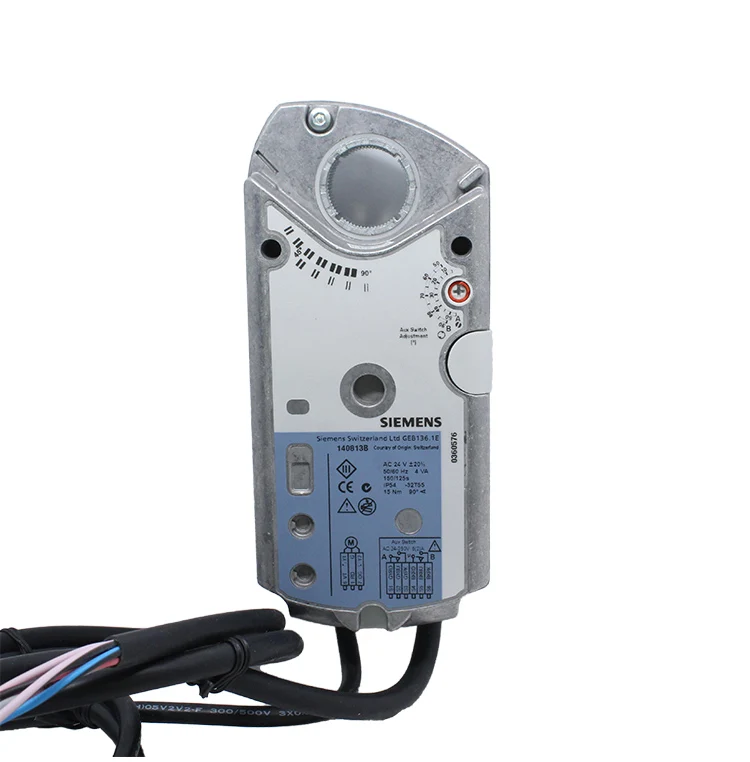 Siemens оригинальный Geb136.1e AC/DC24v 3-позиционный поворотный привод 15 Нм 2 вспомогательных переключателя системы кондиционирования воздуха