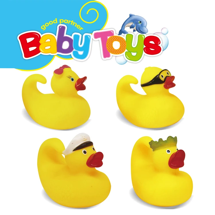 
Baby bath toys mini rubber duck eco-friendly promotional yellow duck with sound 