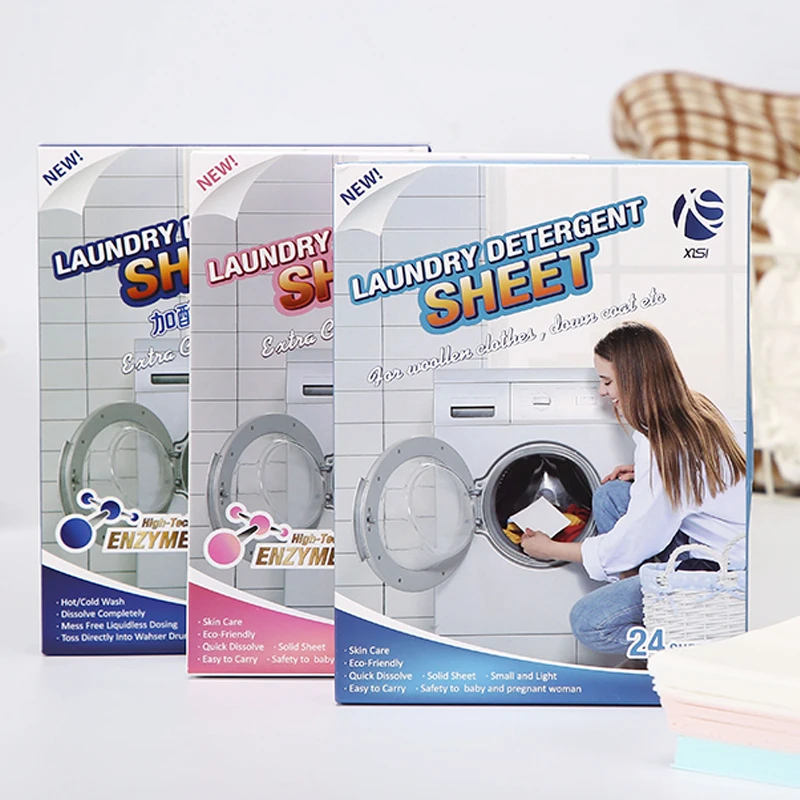 Fresh Scent Laundry Detergent Sheets Pre-measured Eco Cleaning Strips for HE Machine