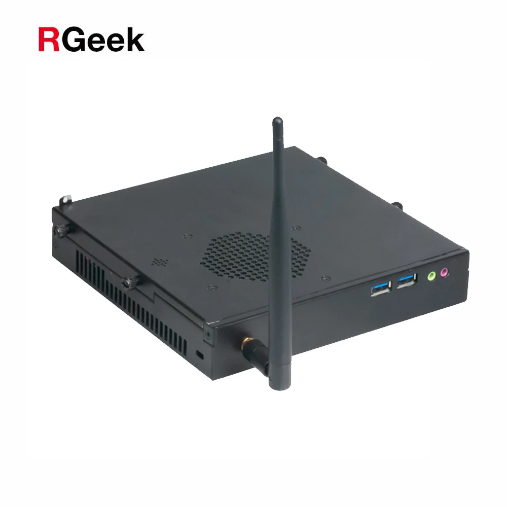  Индивидуальный алюминиевый тонкий ПК RGeek AMD Mini ITX AM4 с 2 портами DP M.2 2280 2230 DDR4