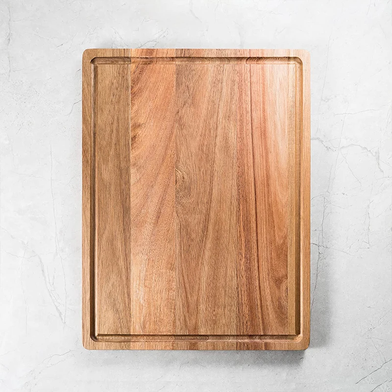 Acacia Wood Cutting Board and Chopping Board with Handle Charcuterie Cheese Serving Board for Kitchen and Dining Room