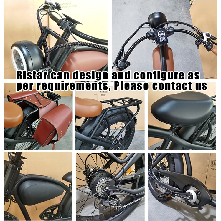 Retro Ebike Vintage Wholesale New High Speed Full Size Cafe Racer Electric Bike Motorcycle Chopper EBike For Adults