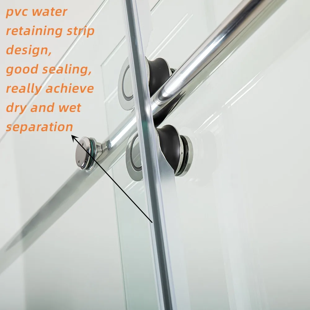 Factory Price Free Sample Frameless Shower Glass Door Walk In Tub Shower Combo Bathtub 6.8.10mm Bathtub Shower Glass Sliding Doo