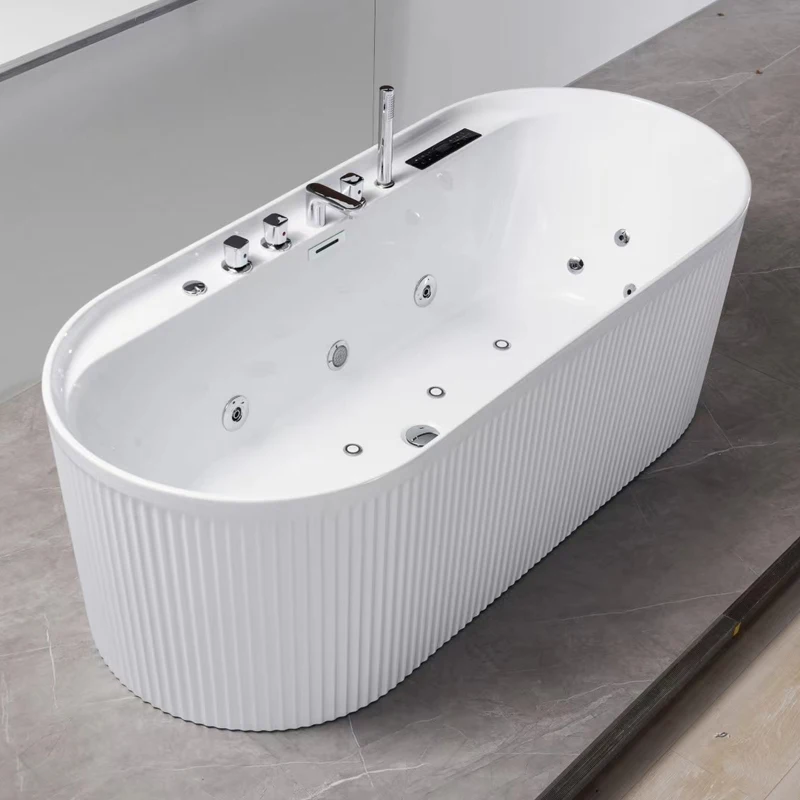Factory New Italy Designed Modern Bathroom Spa SERIE FIORDO European Trend White Acrylic Massage bathtubs & whirlpools