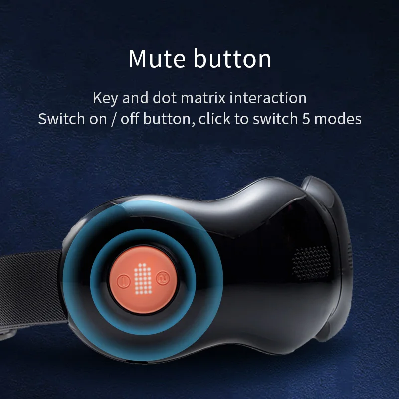 New Portable Bluetooths Music Rechargeable Visual Ems Air Compressed Heat Vibration Wireless Eye Massager Cover Home