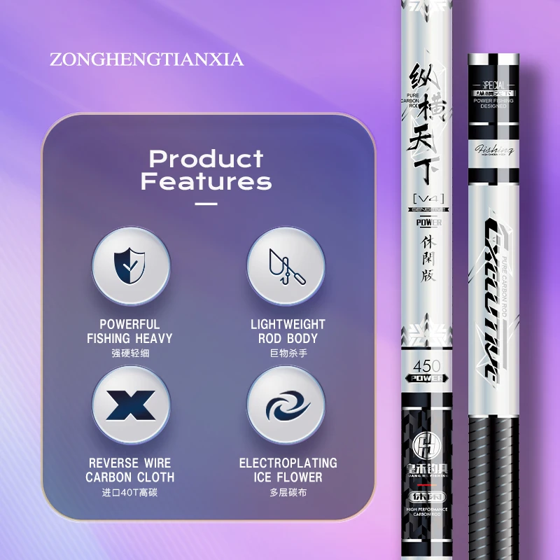 Huanghe brand ultralight 40T carbon cloth 28 tone Super hard cn cu my carp fishing telescopic taiwan hand fishing rod pole