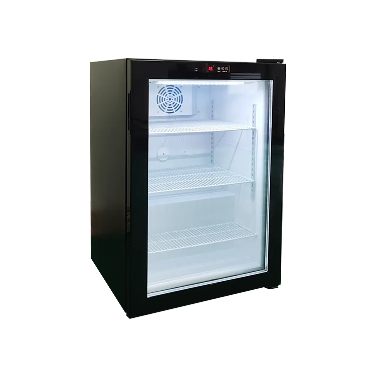 Meisda 98L small top deep transparent glass door display freezer with CE ETL