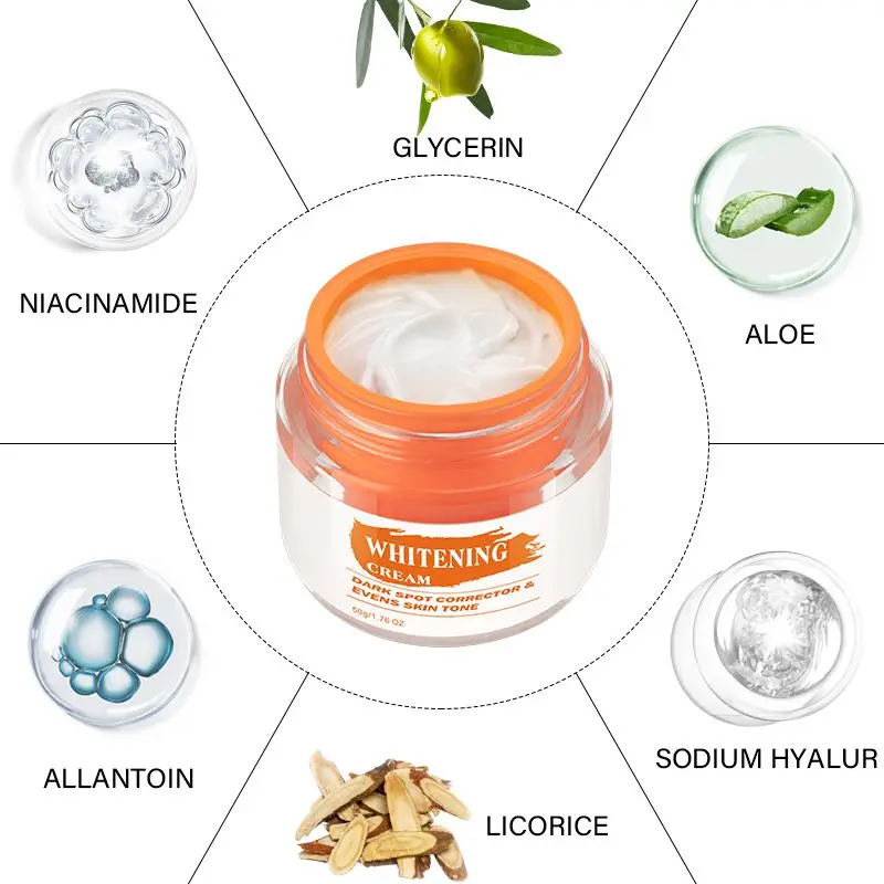 OEM facial skin care dark spots removal moisturizing anti aging arbutin beauty face cream whitening freckle