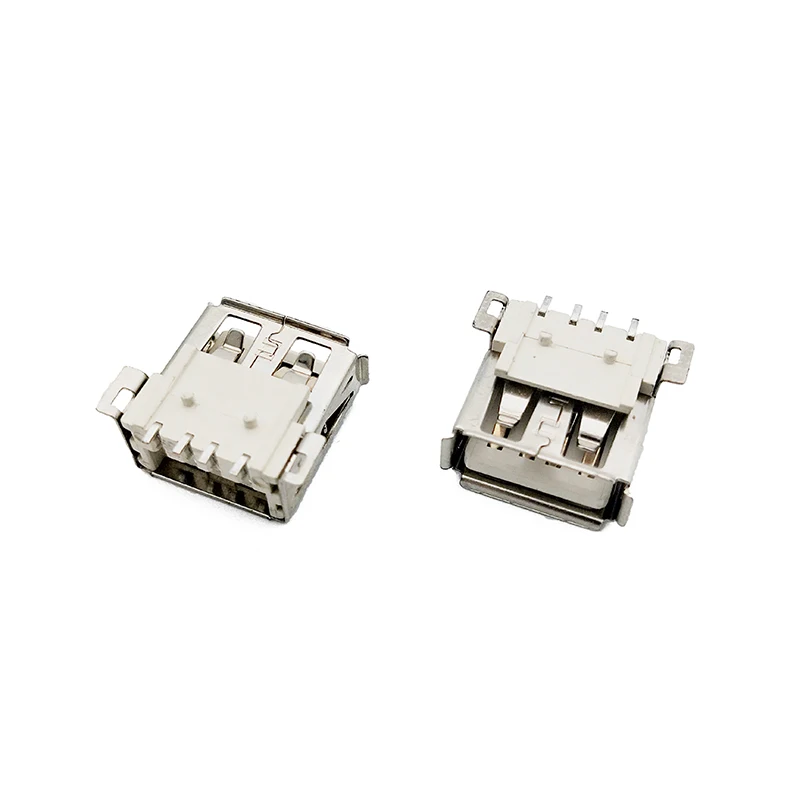 Type A USB 2.0 4PIN SMT 90 degrees female connector for PCB square pin wholely paste
