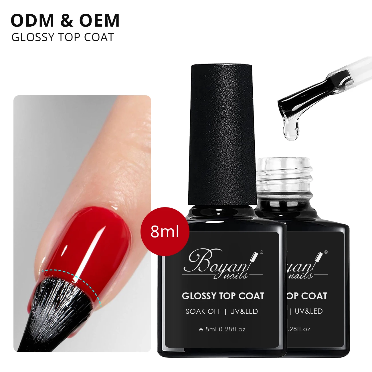 10ml private label increase adhesion protect nail surface matte base glossy top gel polish