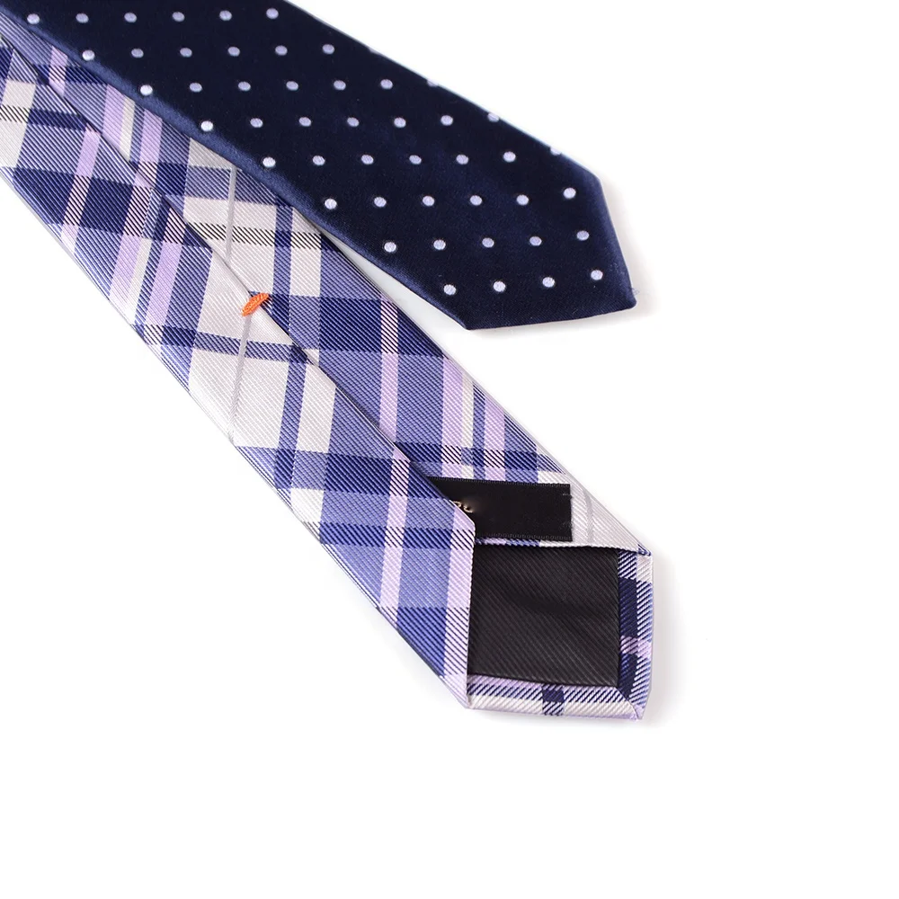 Wholesale Vietnam Guangzhou Amazon Sellers Fashion Handmade Lilac Checked Necktie