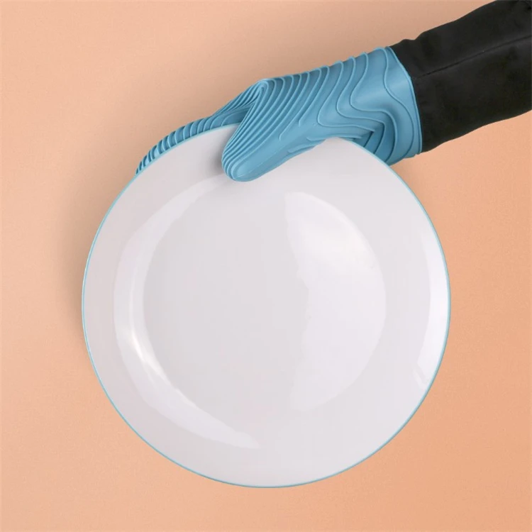 Kitchen Thick Heat-resistant Baking BBQ Glove Sets Extreme Heat Resistant Custom Oven Gloves Silicone